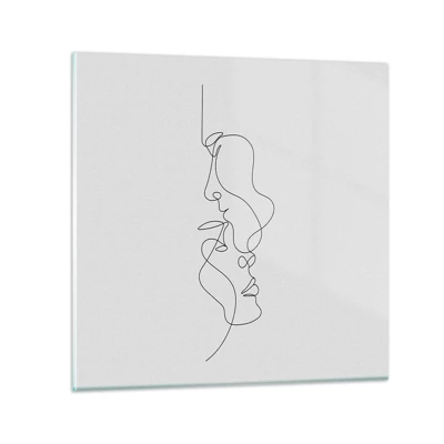 Cuadro sobre vidrio - Impresiones sobre Vidrio - El calor de los deseos lúgubres - 40x40 cm