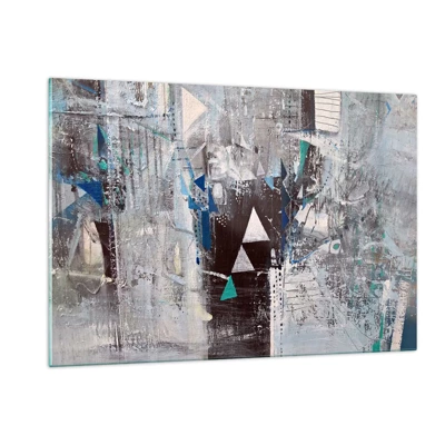 Cuadro sobre vidrio - Impresiones sobre Vidrio - El orden superior de los triángulos - 120x80 cm