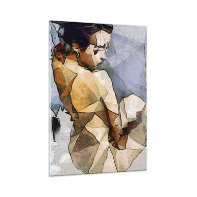 Cuadro sobre vidrio - Impresiones sobre Vidrio - En el espíritu del cubismo - 50x70 cm
