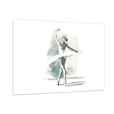 Cuadro sobre vidrio - Impresiones sobre Vidrio - Encantada por un cisne - 100x70 cm
