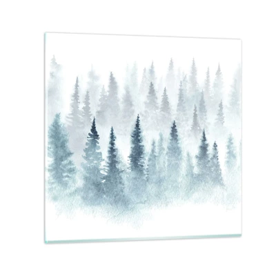 Cuadro sobre vidrio - Impresiones sobre Vidrio - Envuelto en la niebla - 40x40 cm