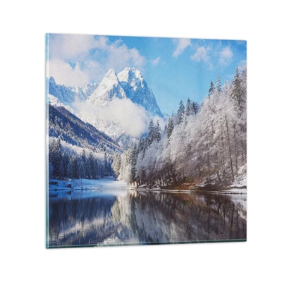 Cuadro sobre vidrio - Impresiones sobre Vidrio - Guardia de nieve - 50x50 cm