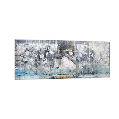 Cuadro sobre vidrio - Impresiones sobre Vidrio - Hielo abstracto - 140x50 cm