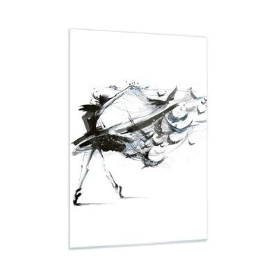 Cuadro sobre vidrio - Impresiones sobre Vidrio - La magia de la música te hace libre - 50x70 cm