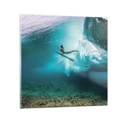 Cuadro sobre vidrio - Impresiones sobre Vidrio - Mundo submarino - 40x40 cm