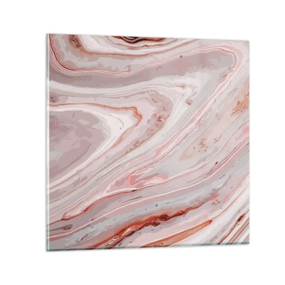 Cuadro sobre vidrio - Impresiones sobre Vidrio - Rosa líquido - 40x40 cm