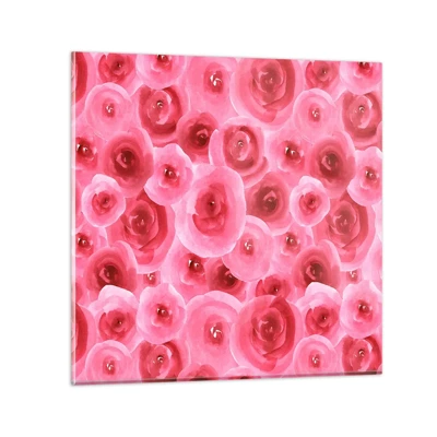 Cuadro sobre vidrio - Impresiones sobre Vidrio - Rosas abajo y arriba - 30x30 cm