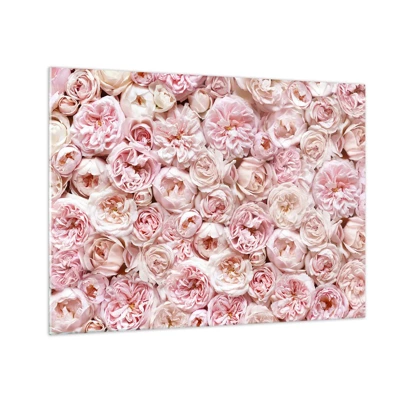 Cuadro sobre vidrio - Impresiones sobre Vidrio - Salpicado de rosas - 70x50 cm