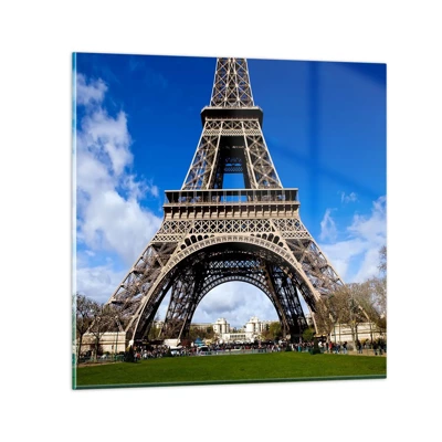 Cuadro sobre vidrio - Impresiones sobre Vidrio - Todo París a sus pies - 60x60 cm