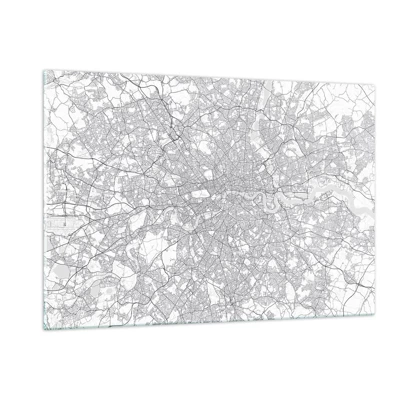 Cuadro sobre vidrio - Impresiones sobre Vidrio - Un mapa del laberinto de Londres - 120x80 cm