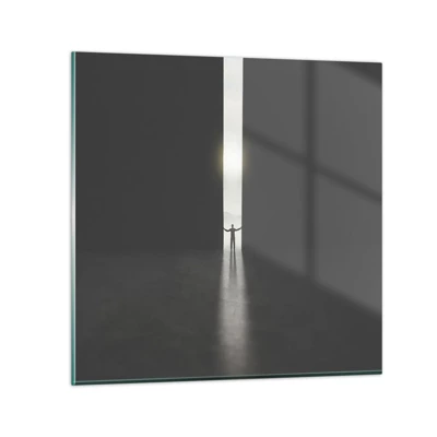 Cuadro sobre vidrio - Impresiones sobre Vidrio - Un paso hacia un futuro brillante - 30x30 cm