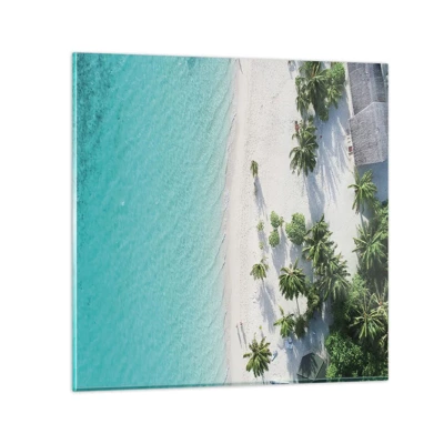 Cuadro sobre vidrio - Impresiones sobre Vidrio - Vacaciones en el paraíso - 30x30 cm