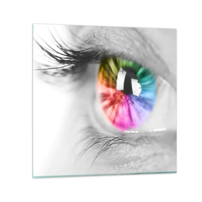 Cuadro sobre vidrio - Impresiones sobre Vidrio - Ver el mundo en color - 40x40 cm