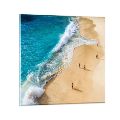 Cuadro sobre vidrio - Impresiones sobre Vidrio - Y luego el sol, la playa... - 50x50 cm