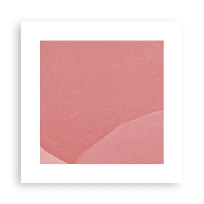 Póster - Composición orgánica en rosa - 30x30 cm