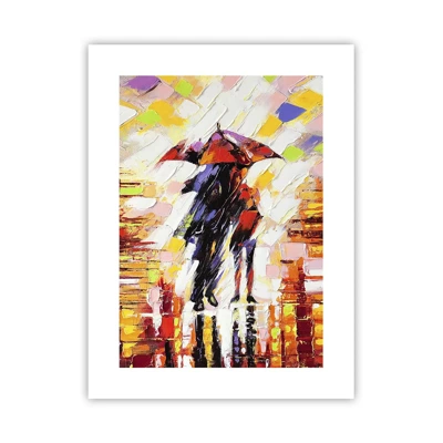 Póster - Juntos a través de la noche y la lluvia - 30x40 cm