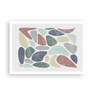 Póster - Mosaico de colores empolvados - 100x70 cm