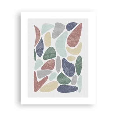 Póster - Mosaico de colores empolvados - 40x50 cm