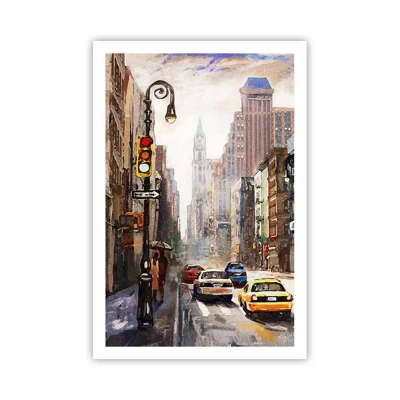 Póster - Nueva York - también colorida bajo la lluvia - 61x91 cm