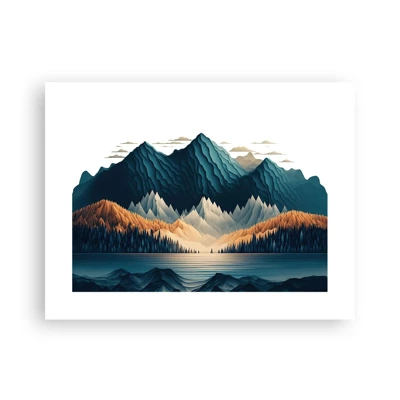 Póster - Paisaje perfecto de montañas - 40x30 cm