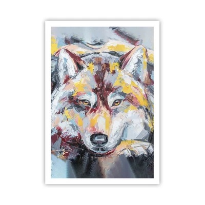 Póster - Pinceladas de lobo - 70x100 cm