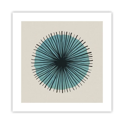 Póster - Radiante en azul - 40x40 cm