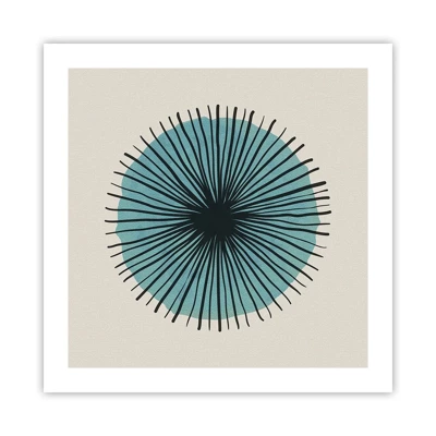 Póster - Radiante en azul - 50x50 cm