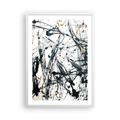 Póster en marco blanco - Abstracción expresionista - 50x70 cm