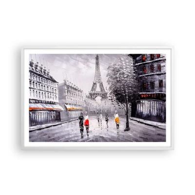 Póster en marco negro 30x40 cm - Un paseo parisino - Arttor
