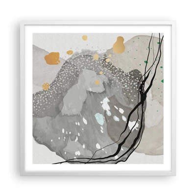 Póster en marco blanco - Composición orgánica - 60x60 cm