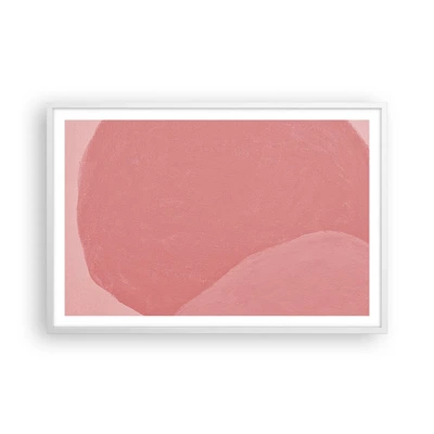 Póster en marco blanco - Composición orgánica en rosa - 91x61 cm