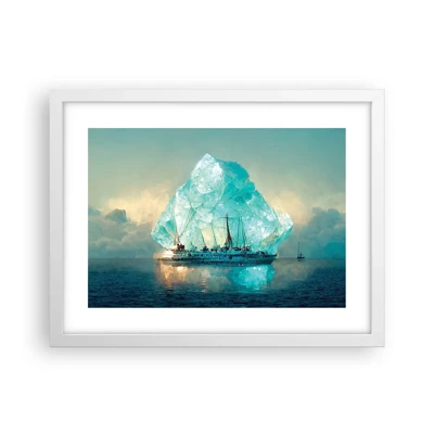 Póster en marco blanco - Diamante ártico - 40x30 cm