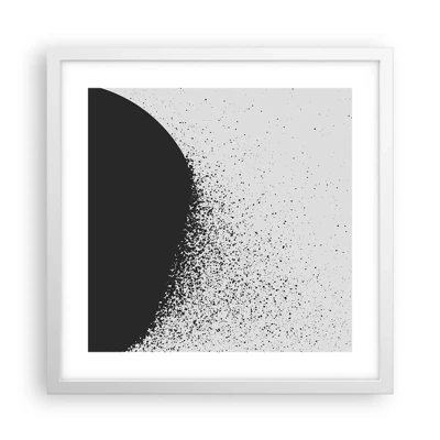 Póster en marco blanco - El movimiento de las partículas - 40x40 cm