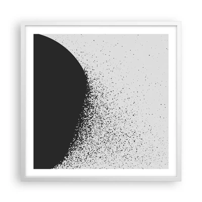 Póster en marco blanco - El movimiento de las partículas - 60x60 cm