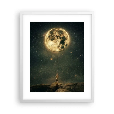 Póster en marco blanco - El que robó la luna - 40x50 cm