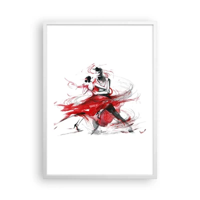 Póster en marco blanco - El tango: el ritmo de la pasión - 50x70 cm