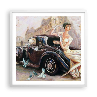 Póster en marco blanco - Elegancia retro - 60x60 cm