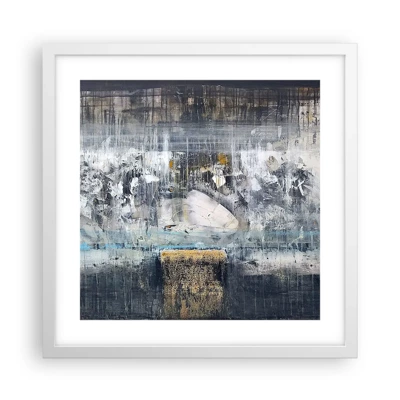 Póster en marco blanco - Hielo abstracto - 40x40 cm