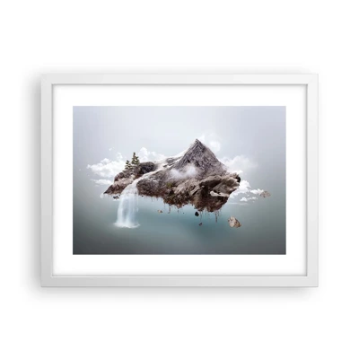 Póster en marco blanco - Isla surrealista - 40x30 cm