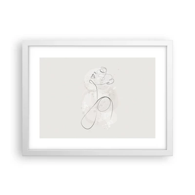 Póster en marco blanco - La espiral de la belleza - 40x30 cm