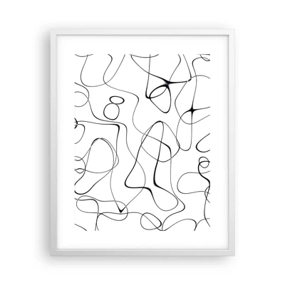 Póster en marco blanco - Los caminos de la vida, las vicisitudes del destino - 40x50 cm