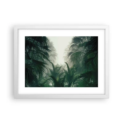 Póster en marco blanco - Misterio tropical - 40x30 cm