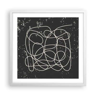 Póster en marco blanco - Pensamientos errantes - 50x50 cm