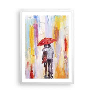 Póster en marco blanco - Que siga lloviendo - 50x70 cm