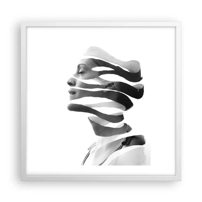 Póster en marco blanco - Retrato surrealista - 50x50 cm