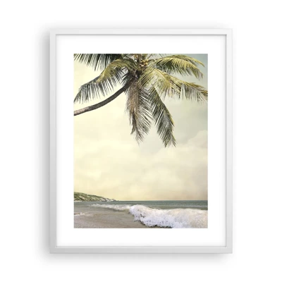 Póster en marco blanco - Sueño tropical - 40x50 cm