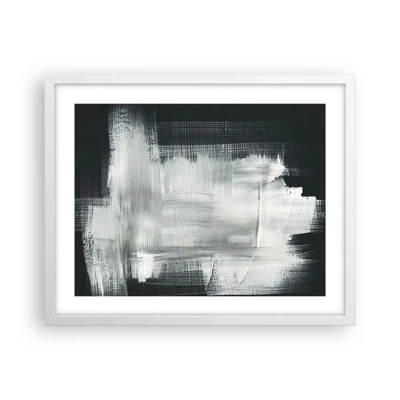 Póster en marco blanco - Tejido vertical y horizontal - 50x40 cm