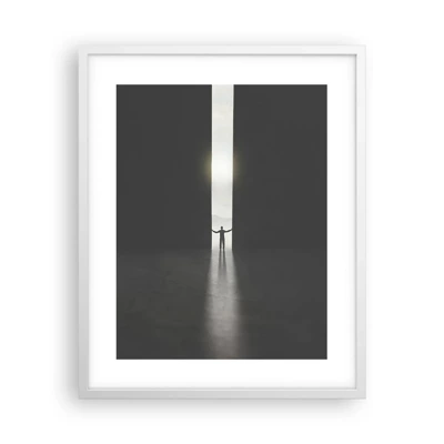 Póster en marco blanco - Un paso hacia un futuro brillante - 40x50 cm