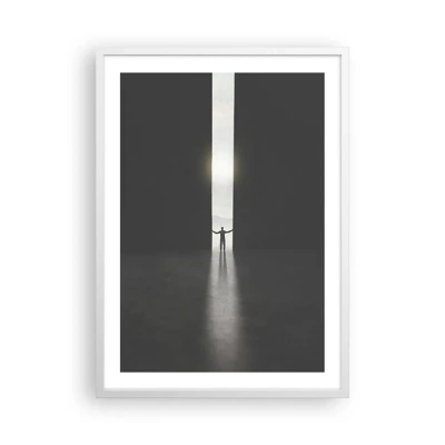 Póster en marco blanco - Un paso hacia un futuro brillante - 50x70 cm