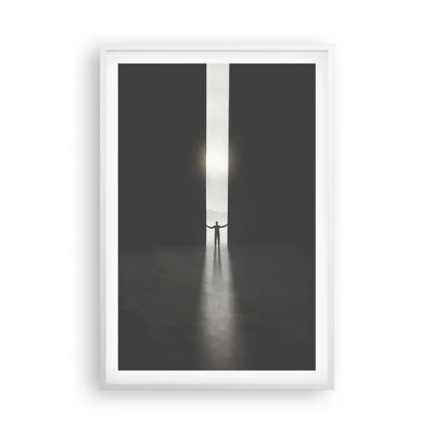 Póster en marco blanco - Un paso hacia un futuro brillante - 61x91 cm